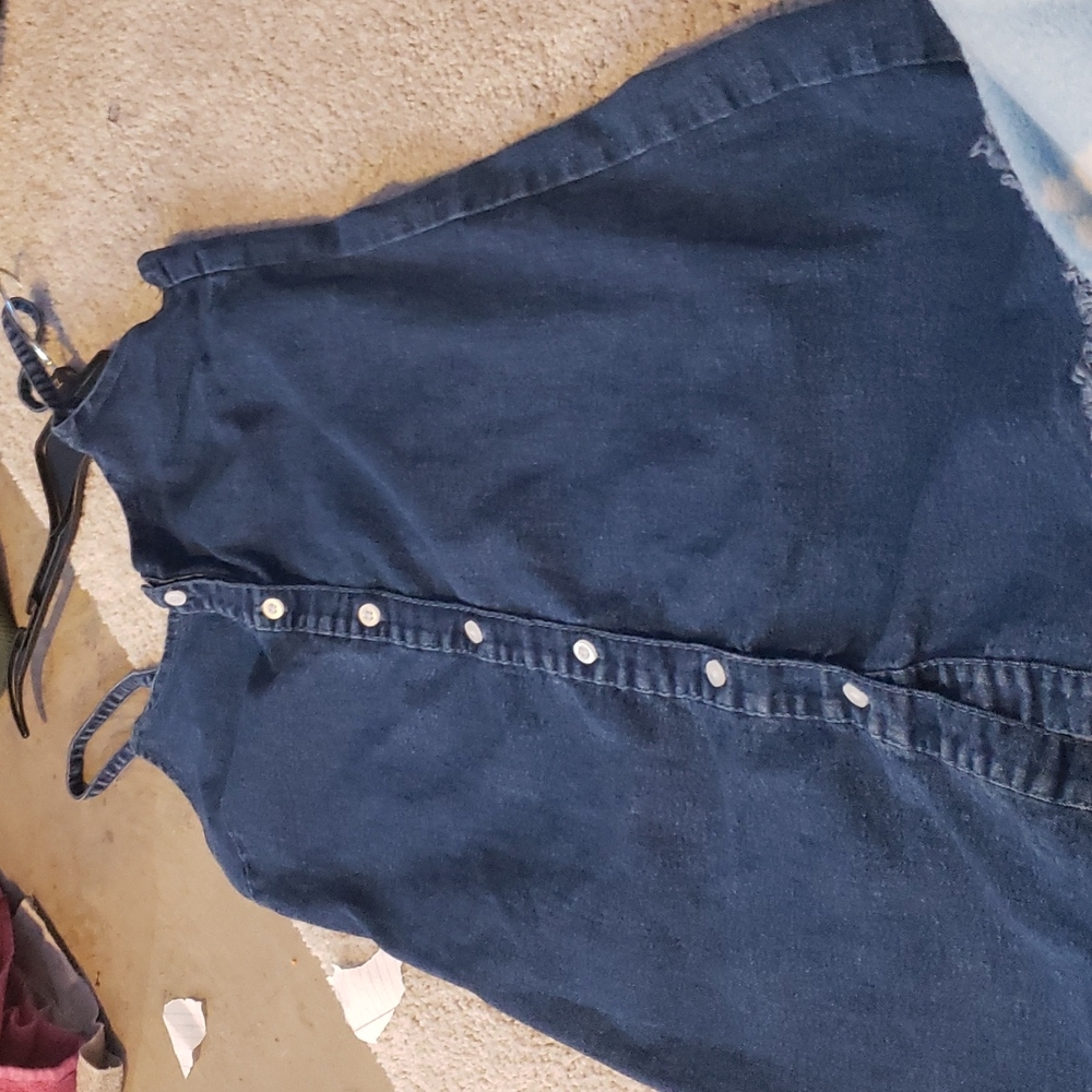 Medium, blue jean short dress